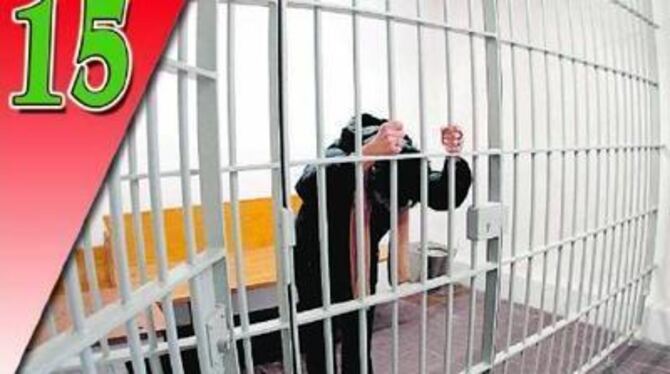 Schwedische Gardinen in Reutlingen: Die Arrestzelle im Amtsgerichts-Nebengebäude ist gleich mehrfach gesichert.
GEA-FOTO: PACHER