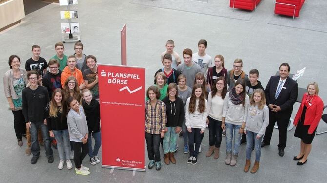 Beim Planspiel Börse der Kreissparkasse Reutlingen machen auch wieder Schülerinnen und Schüler mit, die sich beim GEA-Projekt "Z