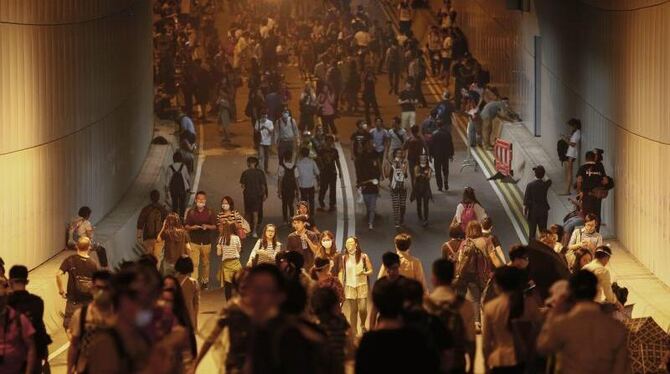 Dramatische Szenen spielten sich ab, als Hunderte Polizisten einen von Aktivisten besetzten Tunnel räumten. Foto: Rolex Dela