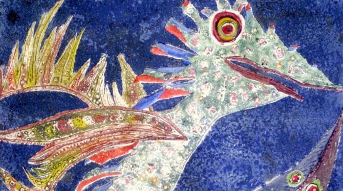 Rolf Nesch: »Fliegen«, ein Metalldruck von 1969. GEA-FOTO: KNAUER