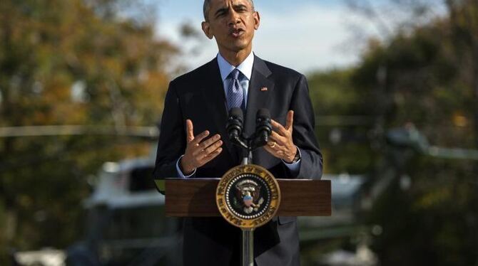 US-Präsident Obama: »Wir wollen unser medizinisches Personal nicht entmutigen, an die Front zu gehen und zu helfen.« Foto: Sh