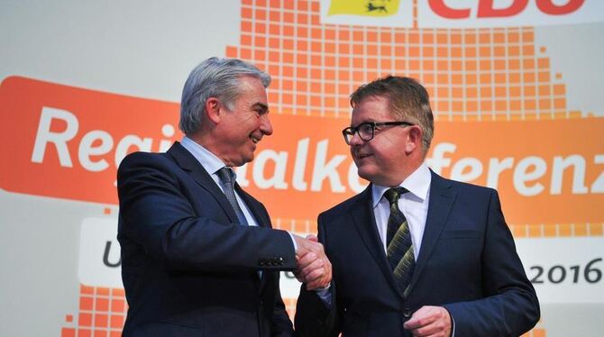 ARCHIV. Die CDU-Politiker Thomas Strobl (links) und Guido Wolf.