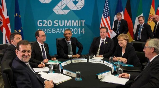 Die EU und USA-Regierungschefs in Brisbane. Foto: Kay Nietfeld