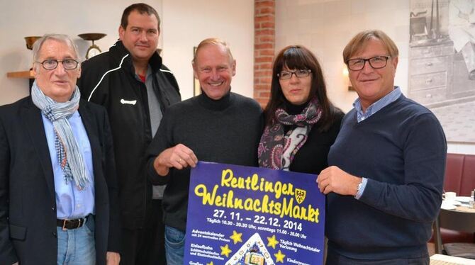 Das »Marktwerkstadt«-Quintett, das den Reutlinger Weihnachtsmarkt auf die Beine stellt (von links): Horst Bürkle, Jörn Schreiber Das »Marktwerkstadt«-Quintett, das den Reutlinger Weihnachtsmarkt auf die Beine stellt (von links): Horst Bürkle, Jörn Schreiber