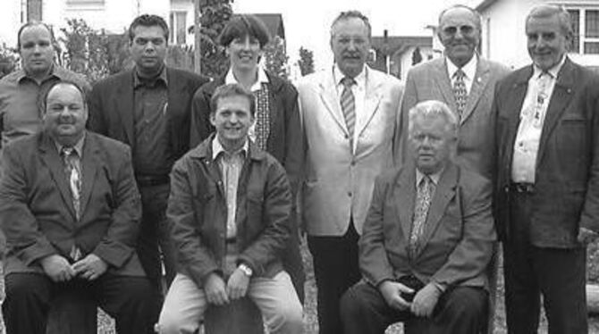 CDU-Kandidaten für den Betzinger Ortschaftsrat: (vorn, von links) Andreas Müller, Andreas Digel und Paul Grauer, (stehend) Stefa