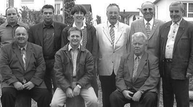 CDU-Kandidaten für den Betzinger Ortschaftsrat: (vorn, von links) Andreas Müller, Andreas Digel und Paul Grauer, (stehend) Stefa