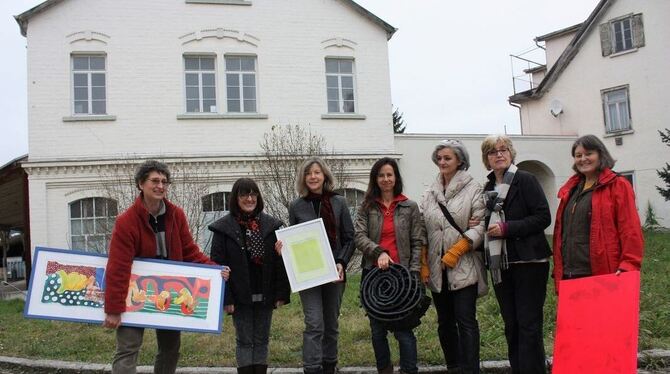 Ulrike C. Franz (von links), Lisa Voß, Doris-Lidwina Stauss, Susanne Immer, Barbara Wünsche-Kehle, Beate Hölscher und Renate Qua