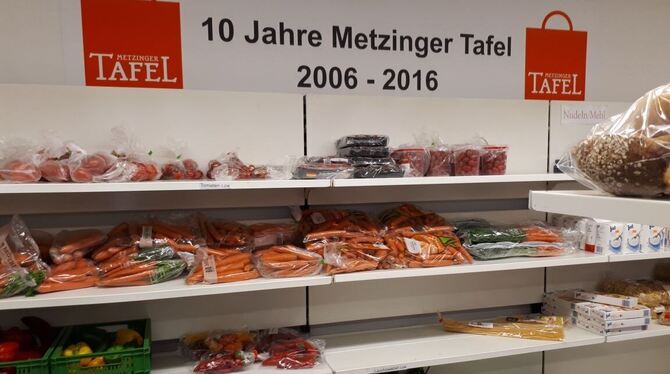 Seit zehn Jahren können Bedürftige im Metzinger Tafelladen einkaufen. Derzeit haben rund 300 Menschen einen Berechtigungsausweis