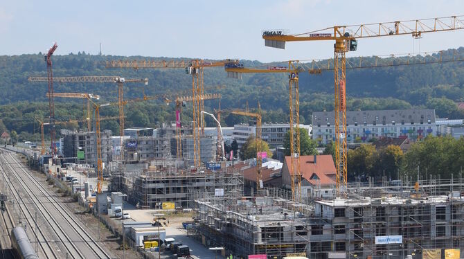Im Moment ist der Güterbahnhof das größte Baugebiet in Tübingen. In der Zukunft soll auch der Saiben erschlossen werden und Wohn