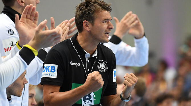 Bundestrainer Christian Prokop startet mit den deutschen Handballern leidenschaftlich in die Mission EM-Titelverteidigung.  FOT