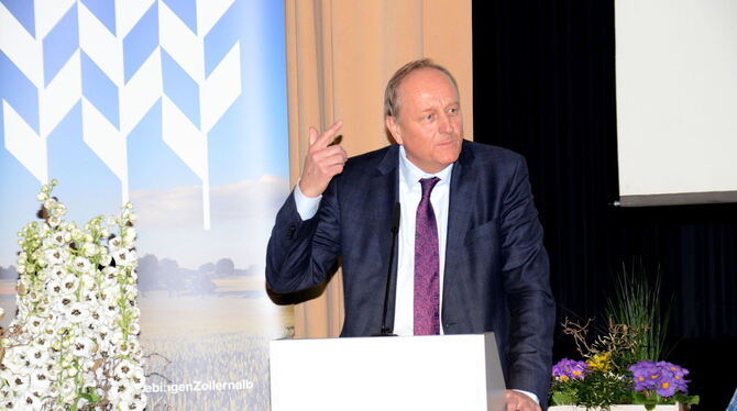 Joachim Ruckwied, Präsident des Deutschen Bauernverbands, beim Verbandstag der Kreisbauernverbände Tübinbgen und Zollernalb in H