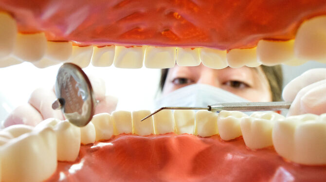 Regelmäßige Zahnarztbesuche – auch ohne Beschwerden – sind wichtig, damit Zähne und Zahnfleisch gesund beleiben.  FOTO: DPA