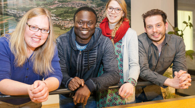 Das Gomaringer Team für Jugend- und Schulsozialarbeit: Ester Jaißle, Kwabena Amfo, Lisa Paul und Dirk Steurer (von links).  FOTO