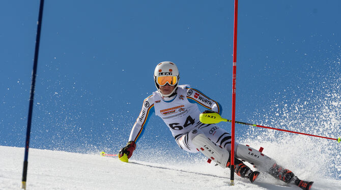 Der Reutlinger Skirennfahrer Max Haußmann in Aktion.   FOTO: PRIVAT