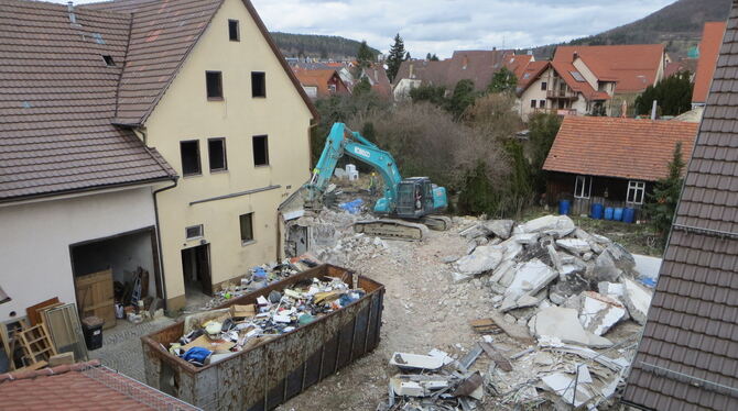 In spätestens drei Wochen soll der Abriss des ehemaligen Hotels beendet sein.  FOTO: HAI