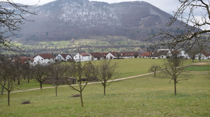 Blick von der oberen Kühsteiggasse auf den Oberen Wolfgarten in Dettingen: Hier kann sich Dettingen auf 2,9 Hektar die Erschließ