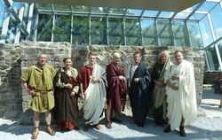 Wie sich Römerinnen und Römer kleideten und noch viel mehr, das kann man am Sonntag bei Monika und Alexander Zimmermann (Zweite 