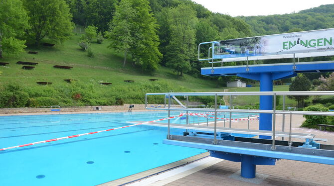 Schwimmerbecken und Sprungturm des Eninger Freibads werden nach dem Beschluss des Gemeinderats im kommenden Jahr saniert. Als At