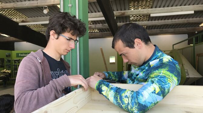 Drei Wochen lang haben elf Freiwillige bei einem internationalen Workcamp an der Neugestaltung des Münsinger Freibads mitgewirkt
