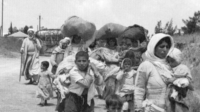 Flucht aus Galiläa vor der Gewalt jüdischer Milizen: Rund 800 000 Palästinenser sind 1947/48 aus ihren angestammten Gebieten ve