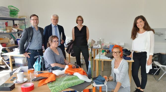 Auch ein großzügiges Atelier steht zur Verfügung: Christian Malycha, Norbert Peichl, Birgit Sonnhof, Juliane Stöffel, Jenny Wint