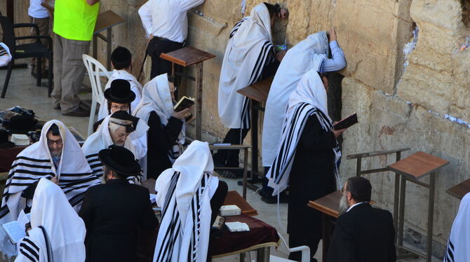 Fromme Juden an der Klagemauer in Jerusalem. Religion hat in Israel eine gar nicht zu überschätzende Bedeutung. FOTOS: DPA
