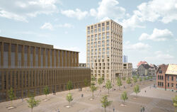 So stellt sich das Büro Dudler das künftige Hotel im Bürgerpark vor.  GRAFIK: DUDLER