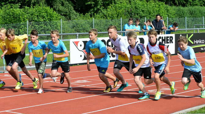 Startschuss für den Sprint über die 100-Meter-Strecke. Die jungen Leichtathleten zeigten sich bei den Finalwettkämpfen von "Juge