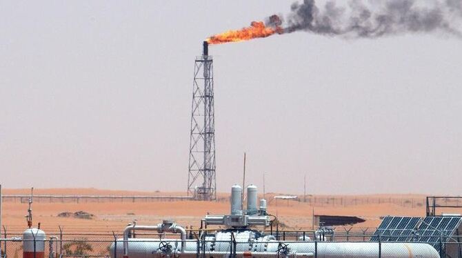 Ölfeld in Saudi-Arabien