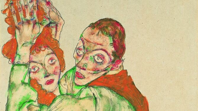 Egon Schiele: »Liebesakt« von 1915. Im Wiener Leopold-Museum sind noch bis 4. November Gemälde, Papierarbeiten und Archivalien d