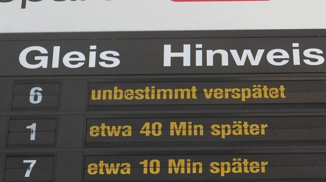 Verspätungen bei der Bahn