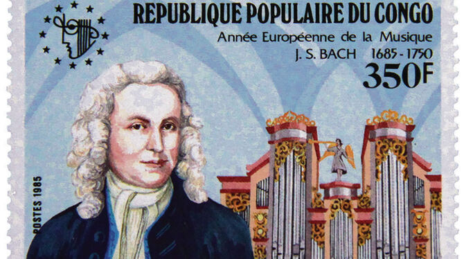 Die Mössinger Orgel auf einer Briefmarke aus dem Kongo: Am Sonntag wird sie vorgestellt.  FOTO: MERKLE