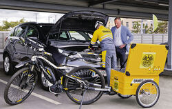 E-Cargo-Bikes mit Bosch-Antrieb elektrifizieren auch Dienstleister.  FOTO: BOSCH