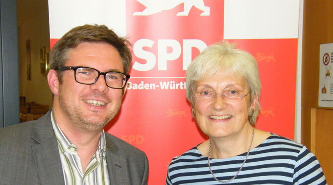 Die SPD-Bundestagsabgeordneten Martin Rosemann und Heike Baehrens. FOTO: MAIER