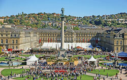 Erfreute sich großer Beliebtheit: Das Historische Volksfest auf dem Schlossplatz.  FOTO: LG/PIECHOWSKI