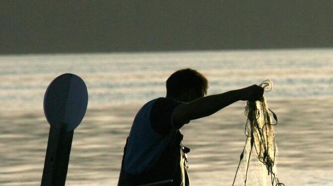 Berufsfischer auf dem Bodensee