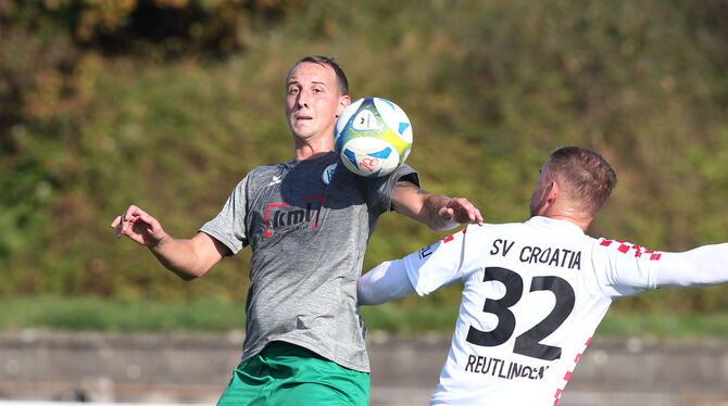 Für Dominik Grauer und den TSV Sickenhausen geht es aufwärts. FOTO: LANGER