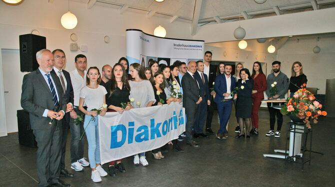 Die erfolgreichen Absolventen des Ausbildungsprojektes. FOTO: PRIVAT