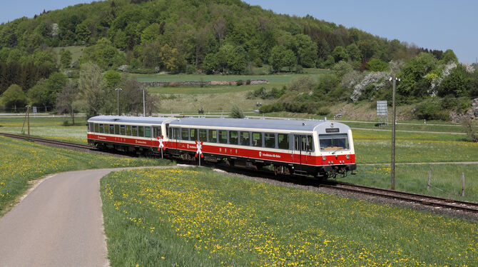 Es ist nicht ausgeschlossen, dass auf der bald regulär betriebenen Bahnstrecke Engstingen–Gammertingen von Ende 2019 an auch ein