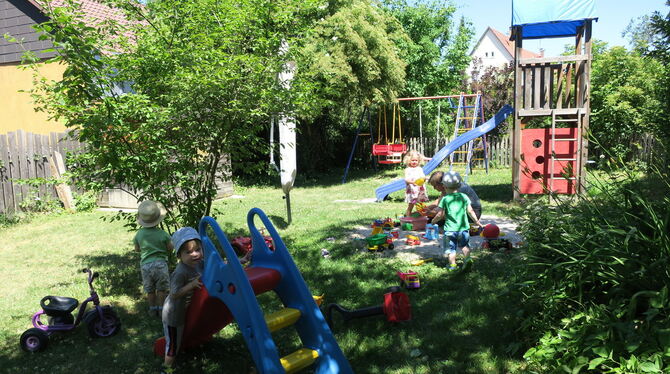 Der Garten des Mütterzentrums/Mehrgenerationenhauses in Mössingen steht Besuchern und ihren Kindern offen, hier ist die beliebte