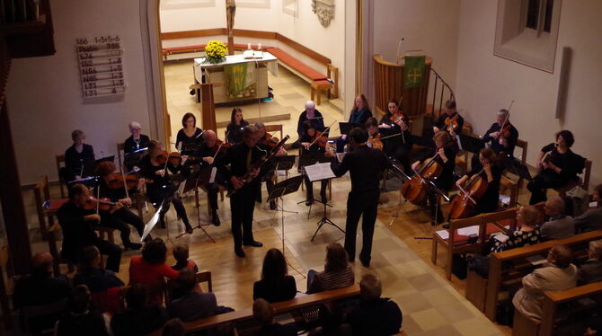 Beim Konzert des Kirchentellinsfurter Orchestervereins trat Karl Stamitz (Fagott) als Solist auf.  FOTO: JOCHEN
