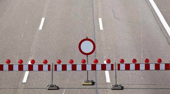 Gesperrte Autobahn