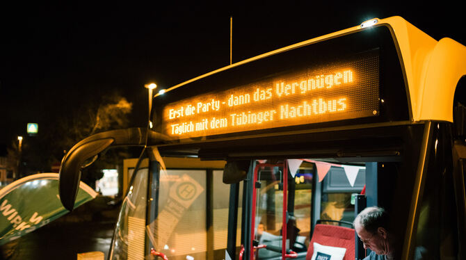 Tübinger Nachtbus: Die Fahrgastzahlen liegen jetzt vor.  FOTO: PR