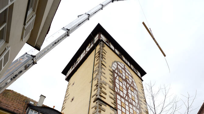 Sanierungsarbeiten am Tübinger Tor.