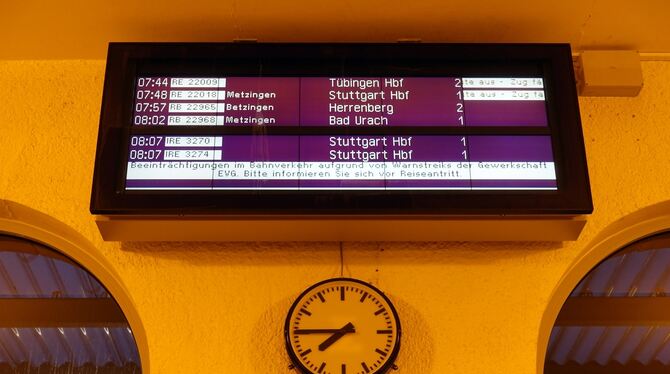 Nicht alle Züge fallen aus.