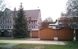 Stein des Anstoßes: Münsingens schöner Weihnachtsbaum vor dem Rathaus.  FOTO: PRIVAT