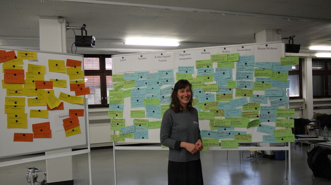 So viele Thesen! Vivianna Klarmann leitete den Workshop beim GEA.