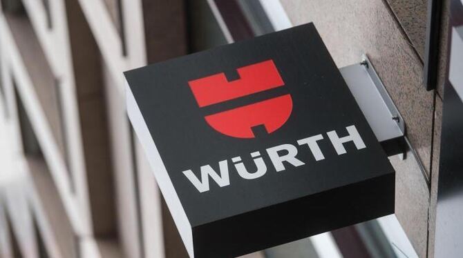 Würth-Logo auf einem Schild