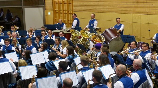 Auch Magolsheims musikalische Gäste aus Westerheim konnten dem Publikum in Münsingen gefallen. FOTO: FEUCHTER Auch Magolsheims musikalische Gäste aus Westerheim konnten dem Publikum in Münsingen gefallen. FOTO: FEUCHTER