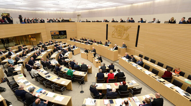 Im Plenum: Der Landtag diskutiert, wie es mit Stadt und Kreis Reutlingen weitergehen soll.